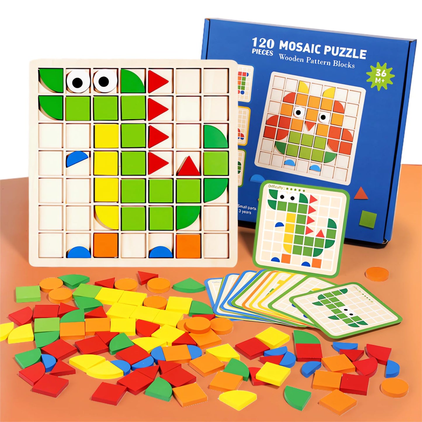 Wooden mosaic puzzle 120 piece