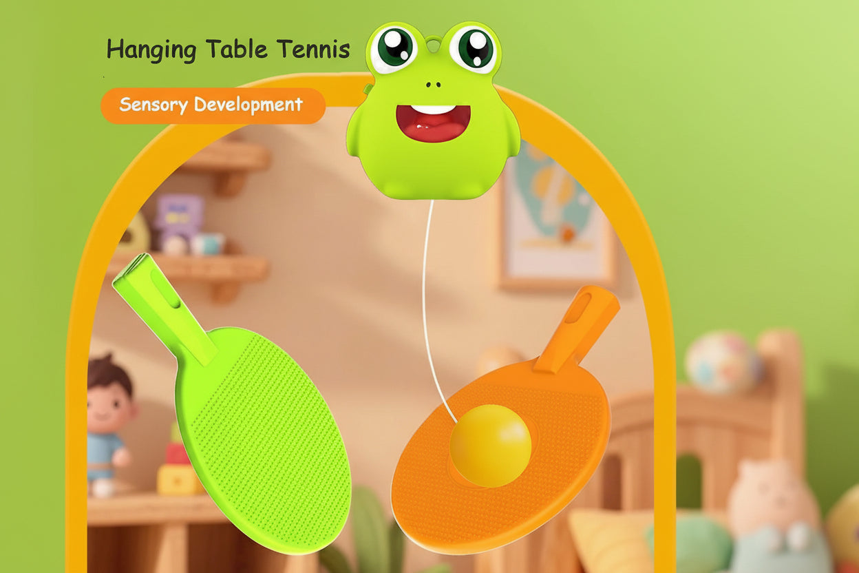 Froggy Hanging Table Tennis Trainer – Indoor Action & Reaction Game