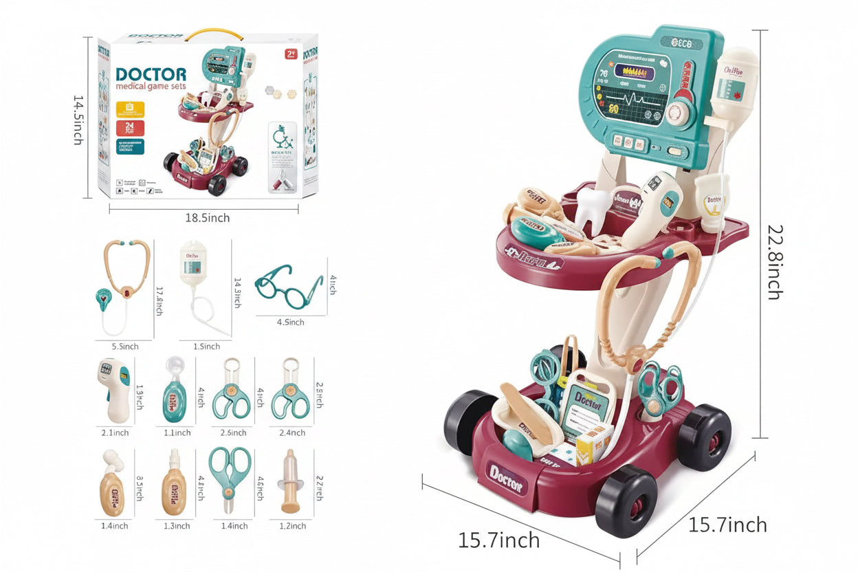 Junior Surgeon 24-Piece Medical Center – Light-Up Interactive Doctor Set