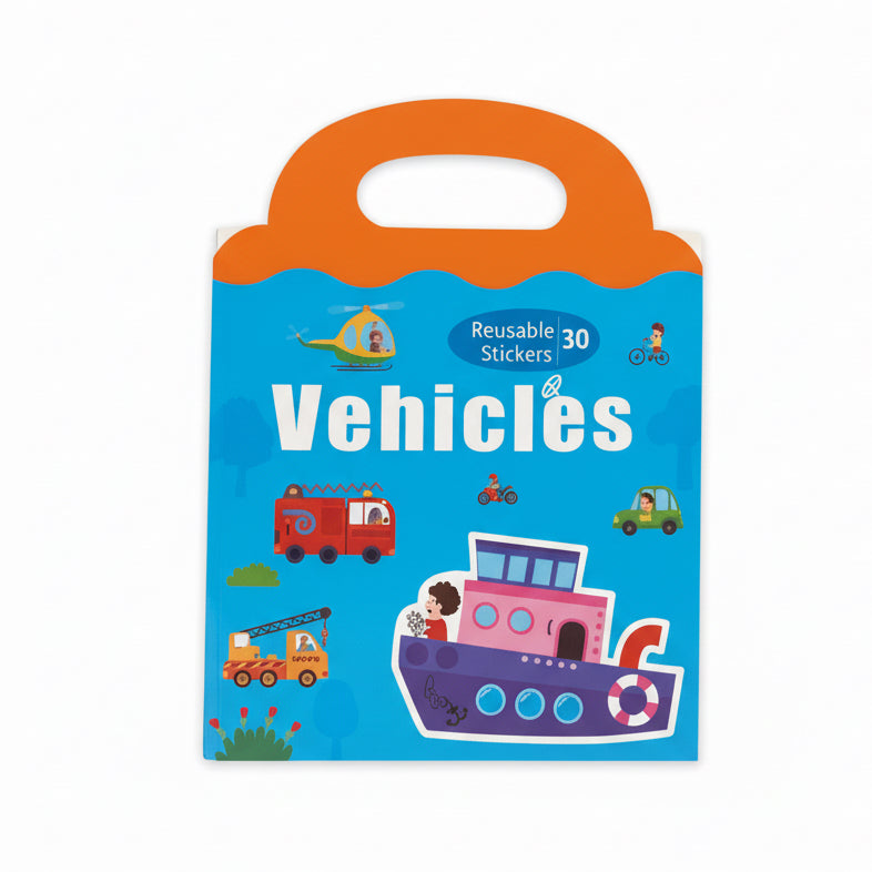 Magnetic sticker book - vechiles