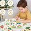 3-in-1 Wooden Peg Puzzle Bundle – Fruits, Vegetables, and Jungle Animals