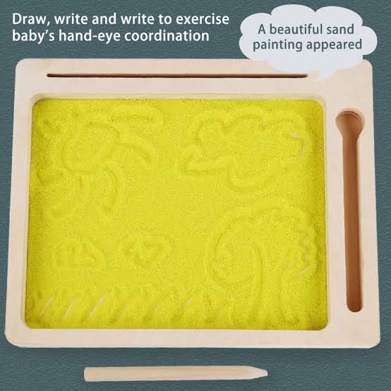 Wooden Montessori Sand wordpad toy