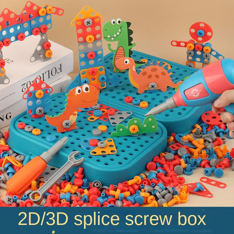 Dinosaur Electric Drill puzzle set 298 pieces