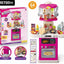 64-Piece Kitchen Playset – Interactive Cooking Station with Light & Sound
