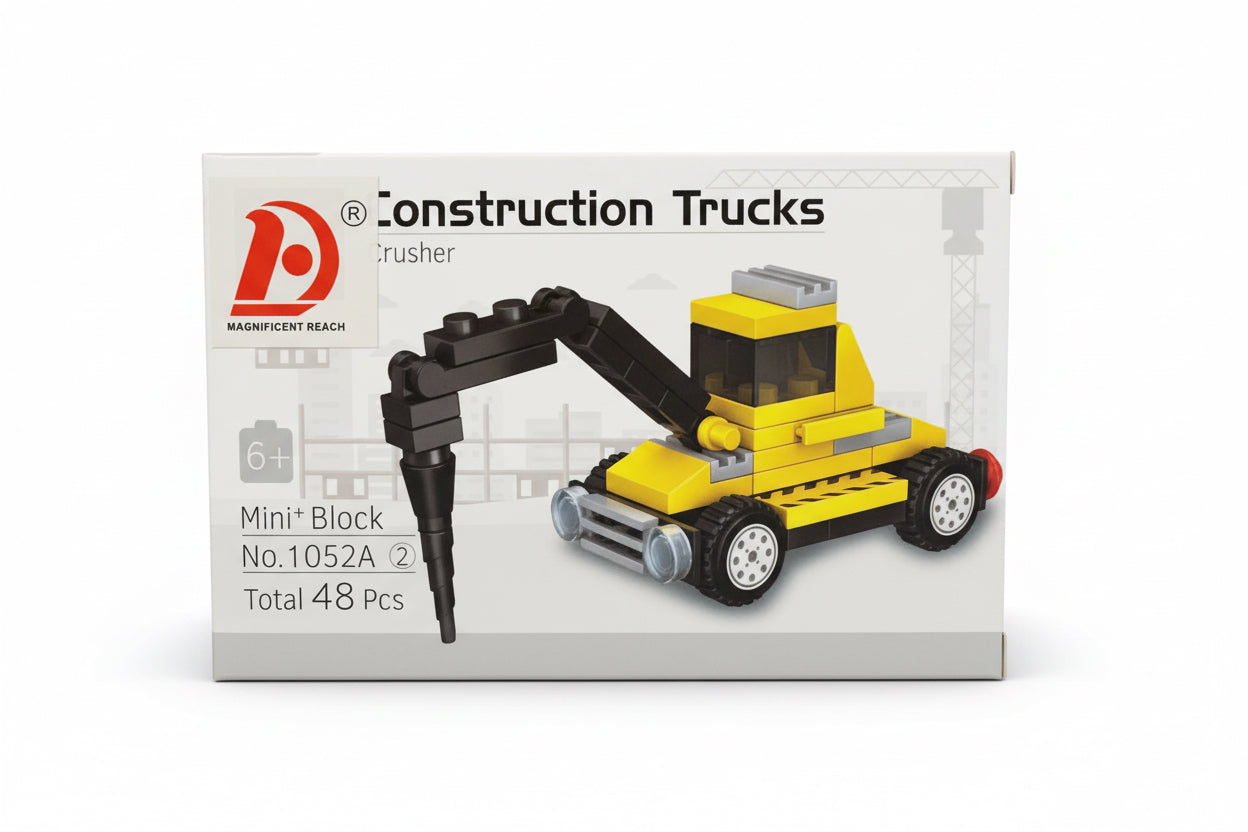 Mini Lego Blocks Construction Trucks Set