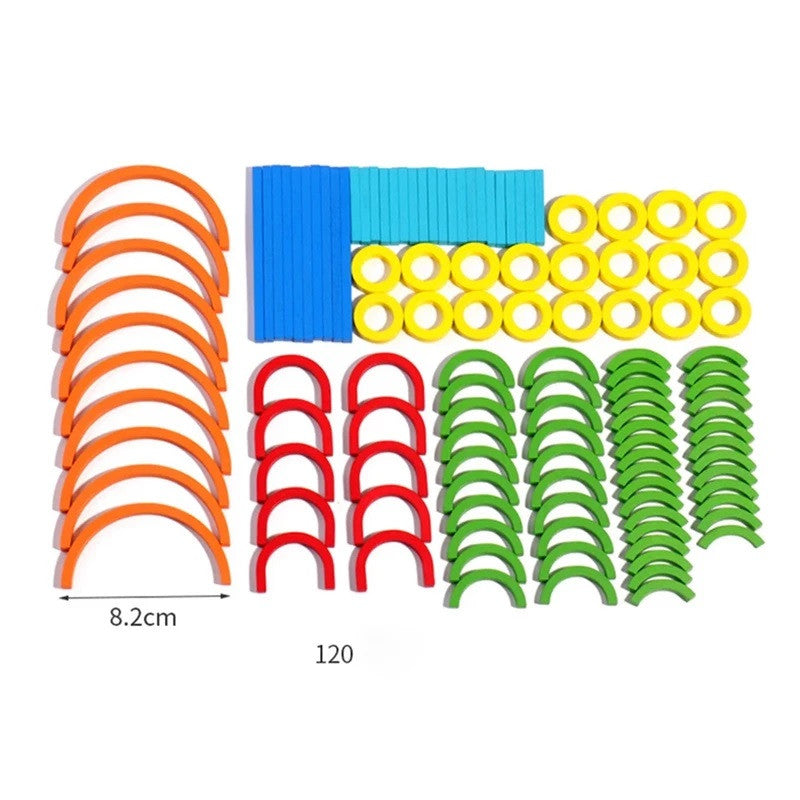 Sticks And Rings Toy ( 120 pieces)