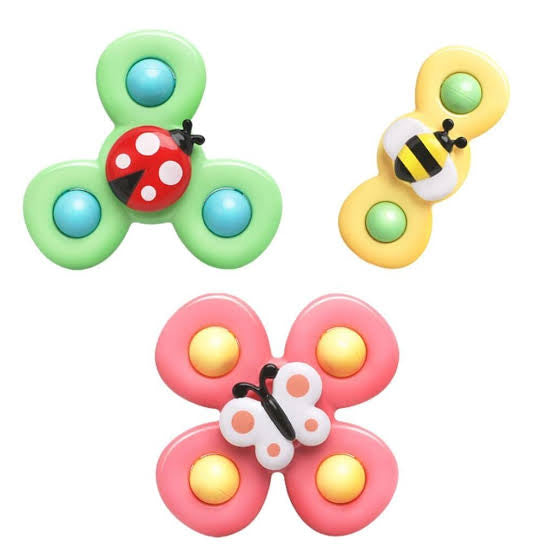 Sensory Toy Fidget Spinner with Suction Cup 3 pcs