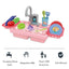 Kids Electric Play Dishwasher & Sink Toy Set with Running Water – 19 Pieces