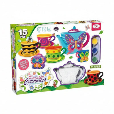 DIY Painter Ceramics Tea Set | Ages 3+ | Inspire Creativity & Fine Motor Skills