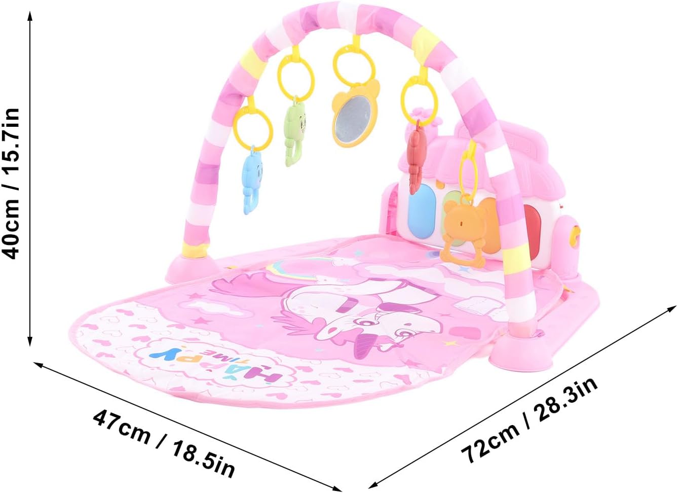 Unicorn Kick and Play Piano Sensory Gym Play Mat for Infants (Ages 0-12m)