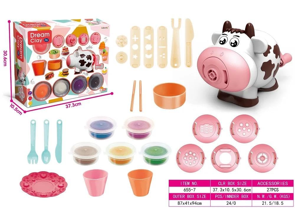 DIY Dream Clay Cow Set | Ages 3+ | Inspire Sensory Art & Fine Motor Mastery