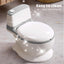 Realistic Toddler Potty Training Toilet with Soft PU Cushion Seat & Removable Waste Basin
