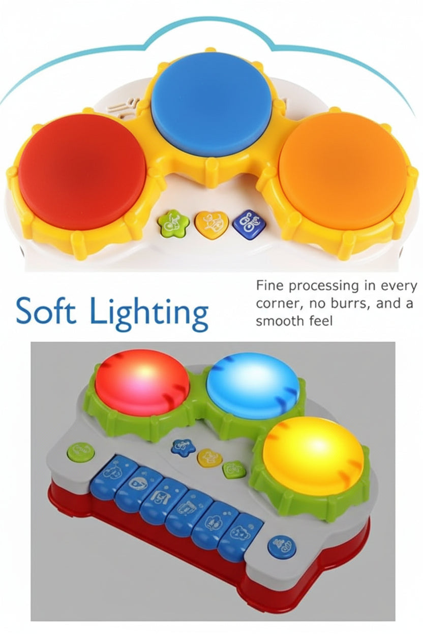 2-in-1 Musical Symphony Drum & Piano | Ages 3+ | Master Rhythmic Patterns & Auditory Coordination