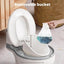 Realistic Toddler Potty Training Toilet with Soft PU Cushion Seat & Removable Waste Basin