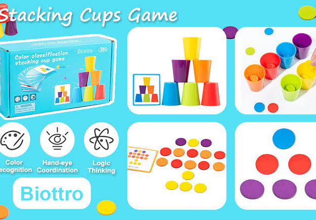 Color classification stacking cup toy 2 in 1