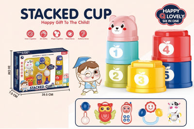 Sensory Exploration Rattle & Stacking Set | Ages 0m+ | Foster Early Sensory & Motor Skills
