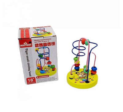 Montessori wooden small circulating bead toy
