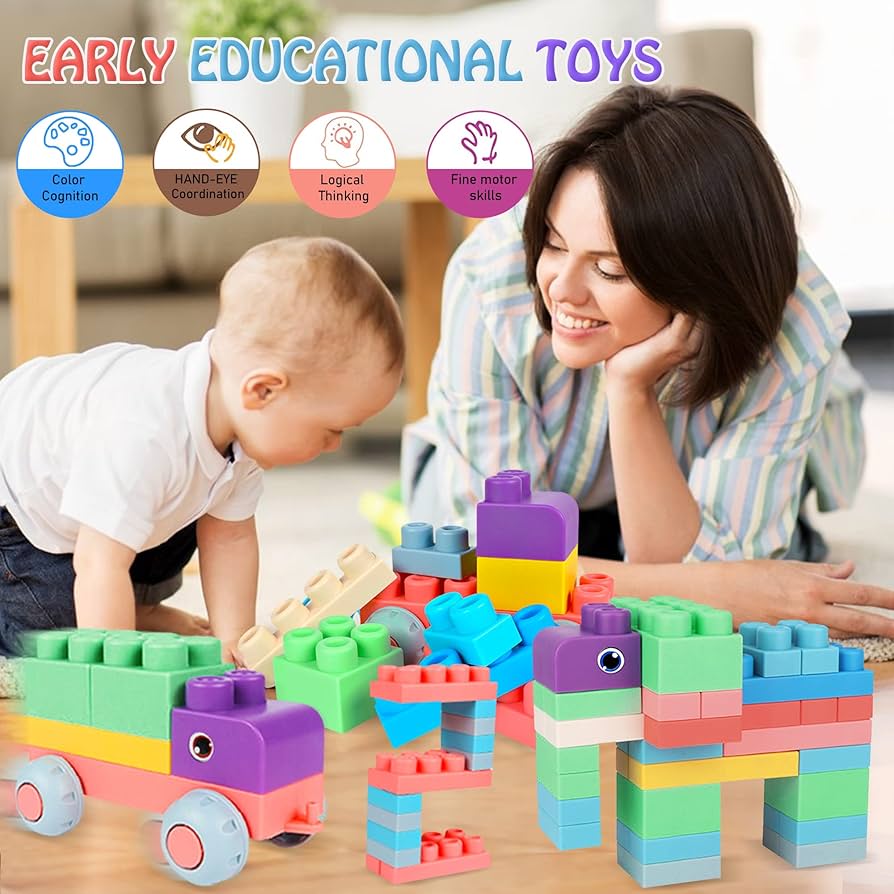 20-Piece Silicone Building Blocks – Safe & Flexible Set