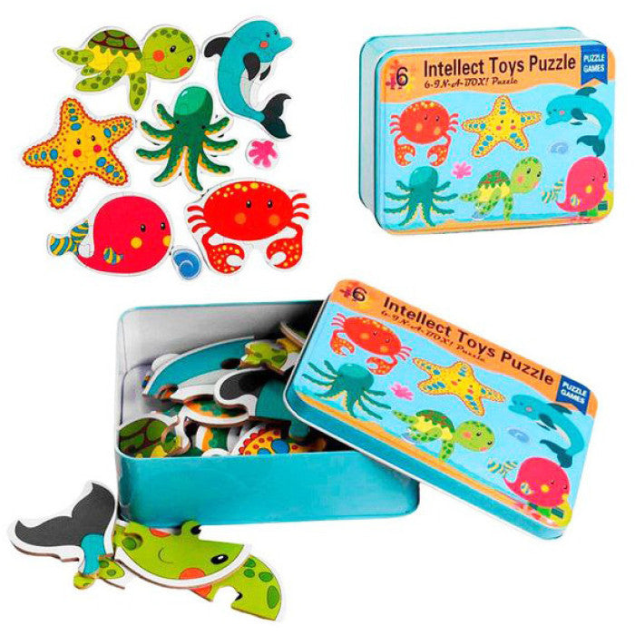 Intellect Toys Puzzle 6 in a box-Sea Animals