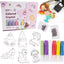 DIY "Colored Crystal Glue" Painting & Gem Craft Set with Mold Pendants & Keychains (Fairytale & Nature Themes / Ages 3+)