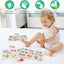 3-in-1 Wooden Peg Puzzle Bundle – Fruits, Vegetables, and Jungle Animals