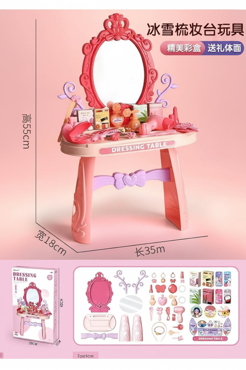 Royal Princess Pink Dressing Table – 46-Piece Beauty & Role-Play Set