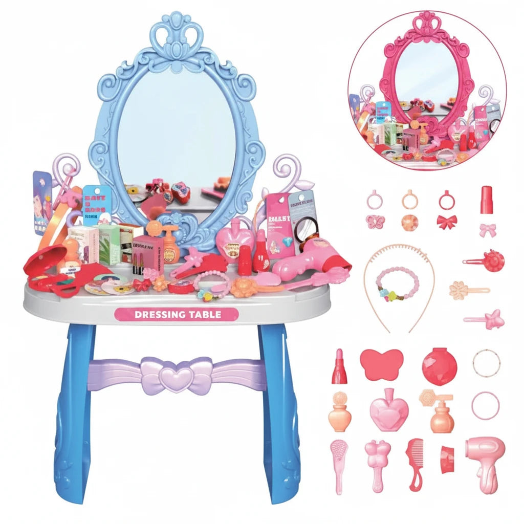 Royal Princess Pink Dressing Table – 46-Piece Beauty & Role-Play Set