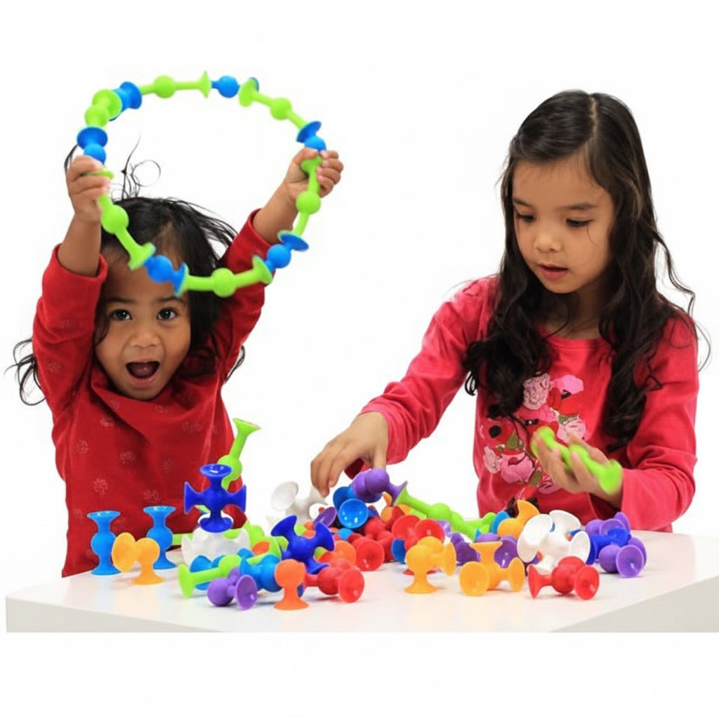 Flexi-Grip Sensory Suction Set – 50-Piece "Pop & Build" Construction Kit