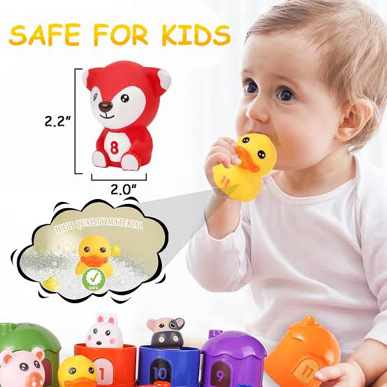 Soft Glue Animals & Houses Educational Toy Set for Toddlers