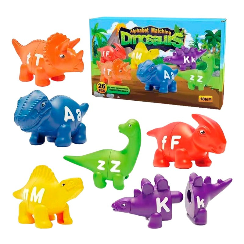 26-Piece Alphabet Matching Dinosaurs Snap-and-Learn Fine Motor Toy Set (Ages 3+)