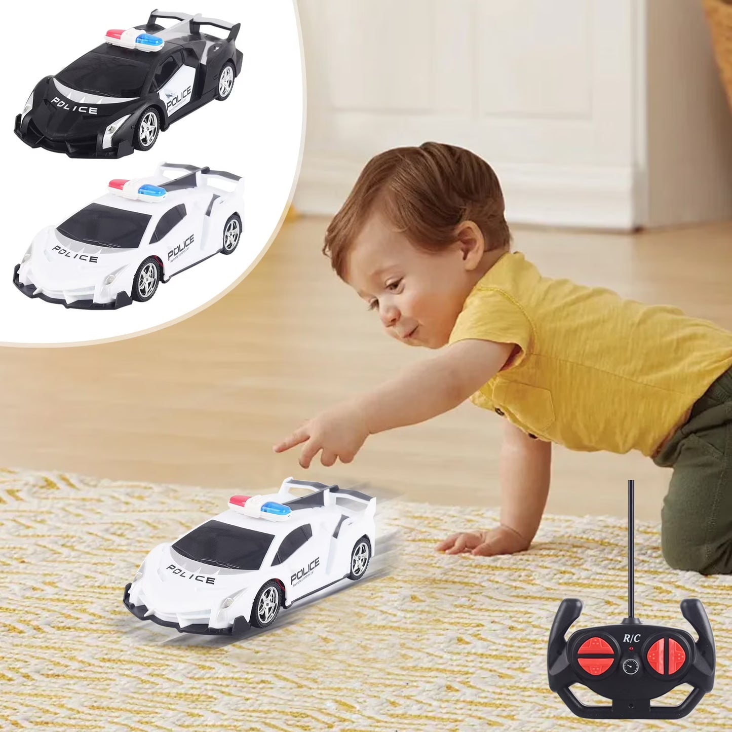 1:14 Scale RC Rapid Drift Police Cruiser | Ages 6+ | Boost Reflexes & Spatial Awareness