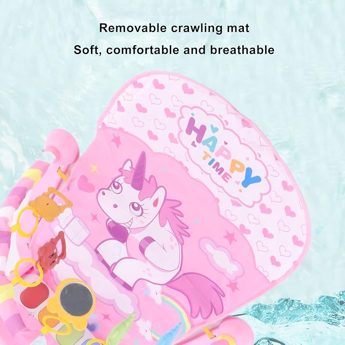 Unicorn Kick and Play Piano Sensory Gym Play Mat for Infants (Ages 0-12m)