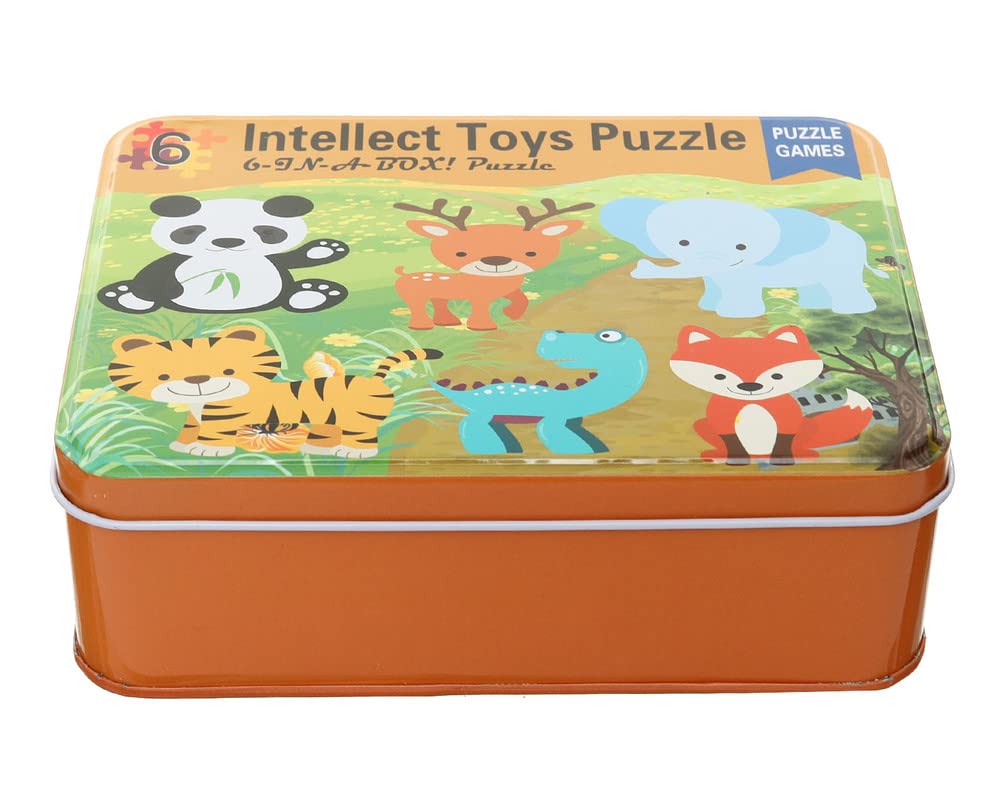 Intellect Toys Puzzle 6 in A Box- Animals