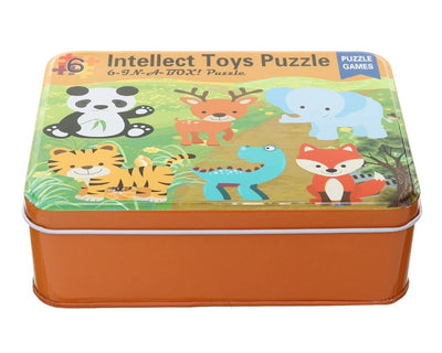 Intellect Toys Puzzle 6 in A Box- Animals