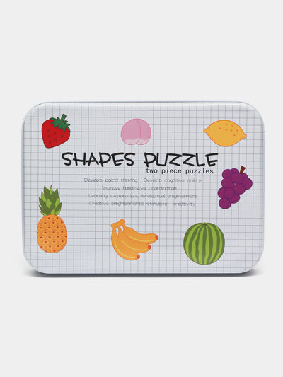 Wooden Fruit Shape Puzzle Set for Kids – Two-Pieces Puzzle