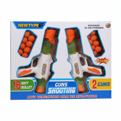 Dual Air-Powered Gun Set | Ages 3+ | Enhance Precision & Physical Coordination