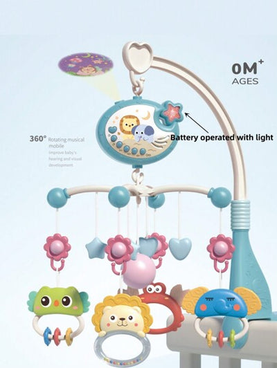 Musical baby crib mobile with lights and music