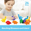 26-Piece Alphabet Matching Dinosaurs Snap-and-Learn Fine Motor Toy Set (Ages 3+)