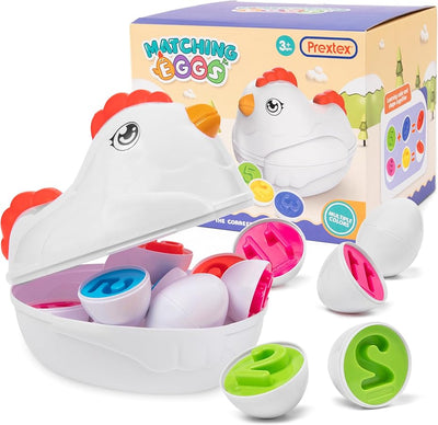 Valley Toys Hen-Style Matching Eggs | Ages 3+ | Master Shape Logic & Fine Motor Precision