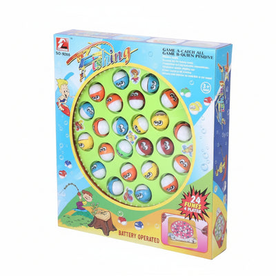Classic Rotating Electric Fishing Board Game Interactive Motorized Catch Game for Kids (Ages 3+)