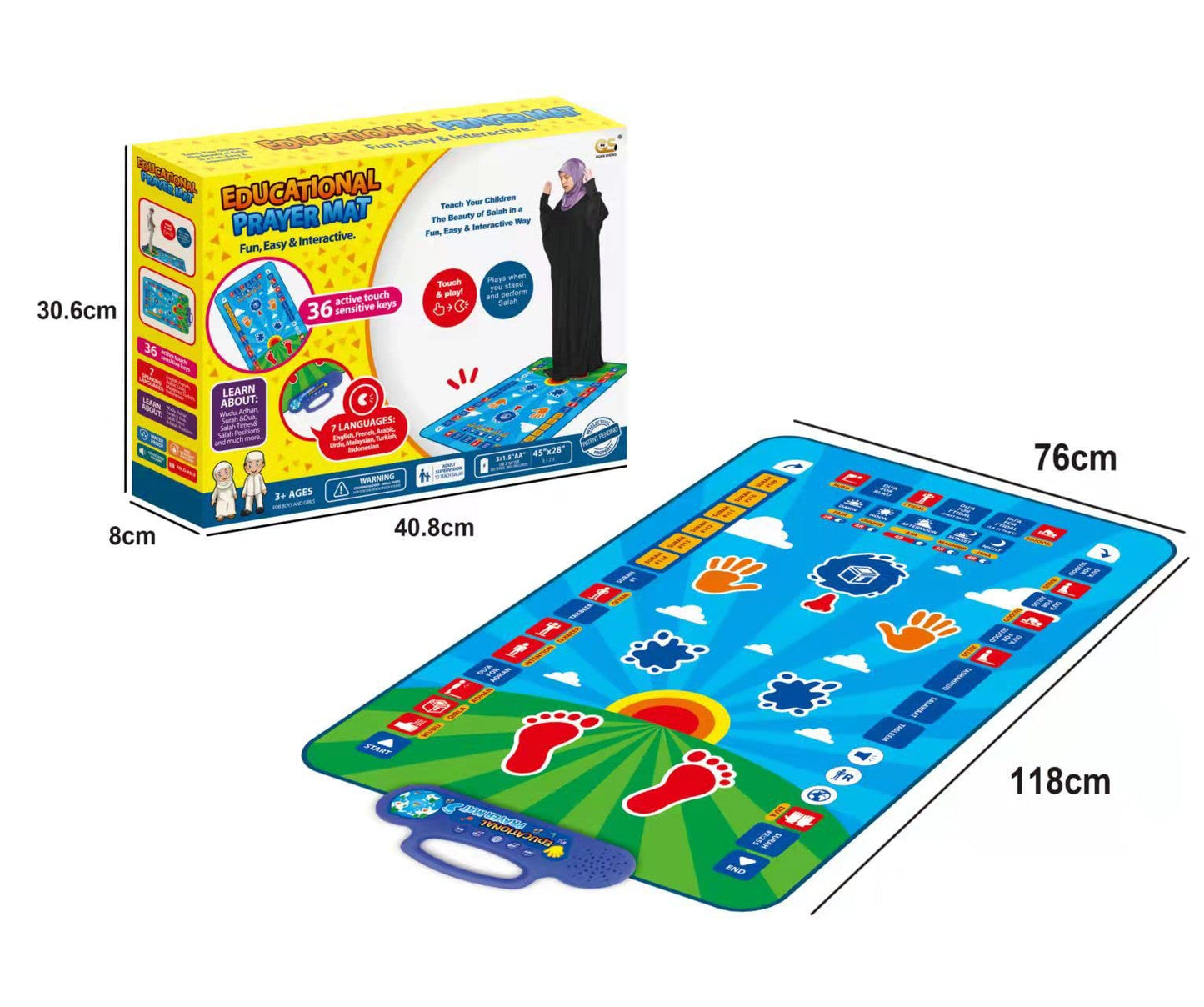 My Salah Mat Interactive Educational Prayer Rug | Ages 3+ | Master Kinetic Ritual Alignment & Spiritual Literacy