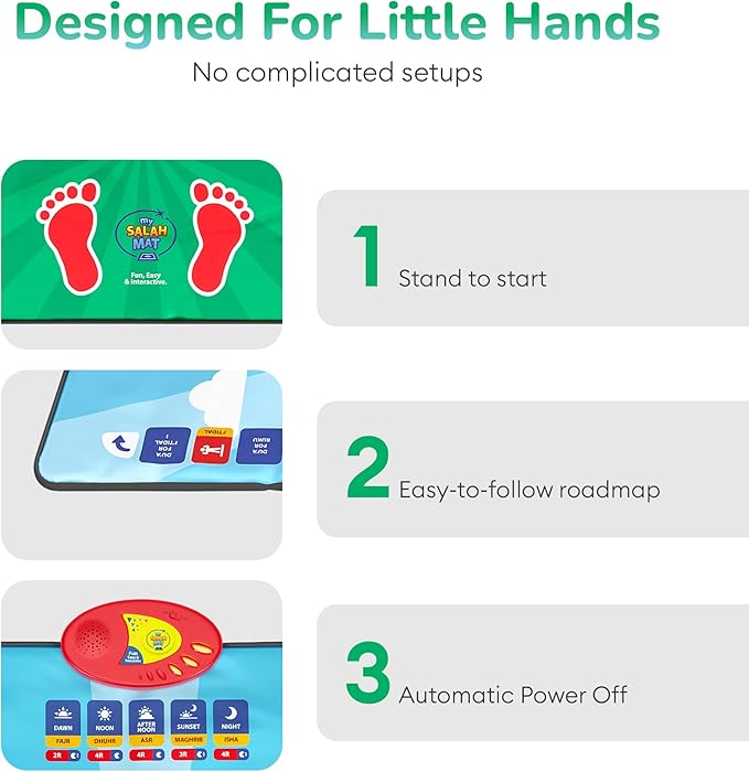 My Salah Mat Interactive Educational Prayer Rug | Ages 3+ | Master Kinetic Ritual Alignment & Spiritual Literacy