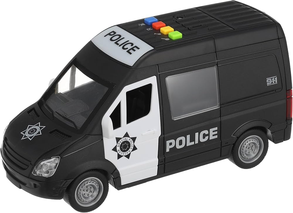 1:16 Scale Friction-Powered Police Van | Ages 3+ | Develop Motor Skills & Social Understanding