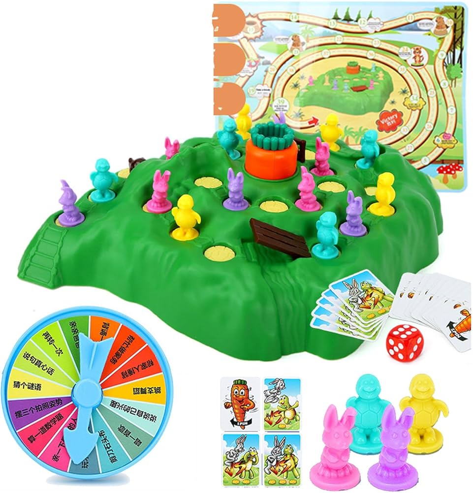 Rabbit Race to the Carrot Board Game | Ages 4+ | Boost Strategy & Social Skills