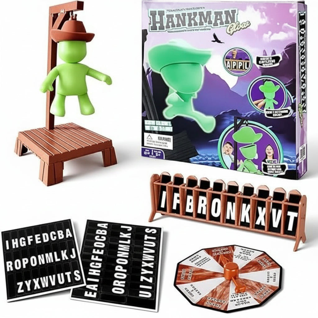 Hankman Glow 3D Magnetic Board Game | Ages 6+ | Master Vocabulary & Logical Thinking