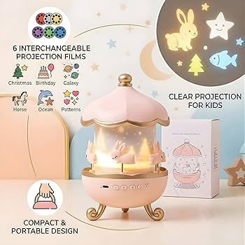 Bunny’s 360° Carousel Night Light Projector | Ages Newborn+ | Master Sensory Calibration & Circadian Comfort