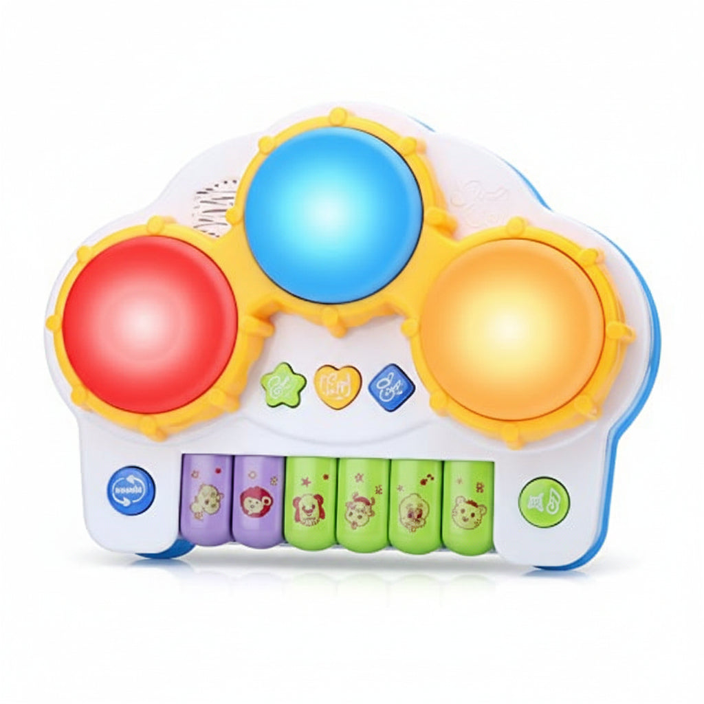 2-in-1 Musical Symphony Drum & Piano | Ages 3+ | Master Rhythmic Patterns & Auditory Coordination