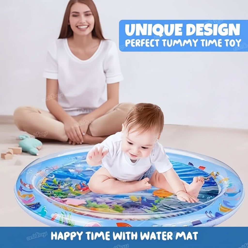 Sea Creatures Inflatable Water Mat Sensory Montessori Toy for Infants (Ages 0-12m)