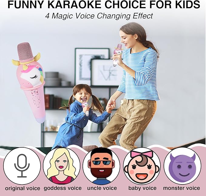 Lovely Unicorn Wireless Karaoke Microphone | Ages 3+ | Master Vocal Expression & Acoustic Calibration