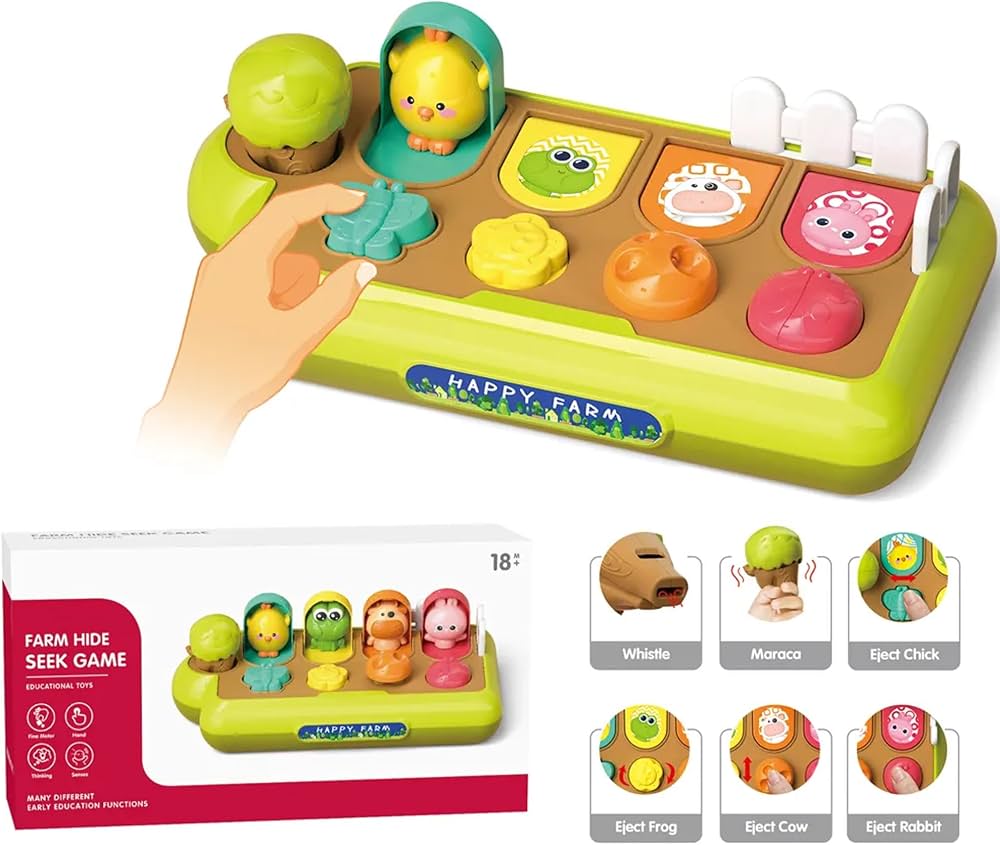 Farm Hide & Seek Pop-Up Laboratory | Ages 18m+ | Master Mechanical Switches & Early Cause-and-Effect